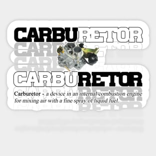 Car carburetor definition Sticker